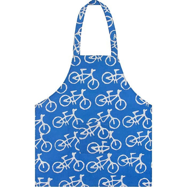 Apron Kids: Bikes - Blue-Organic