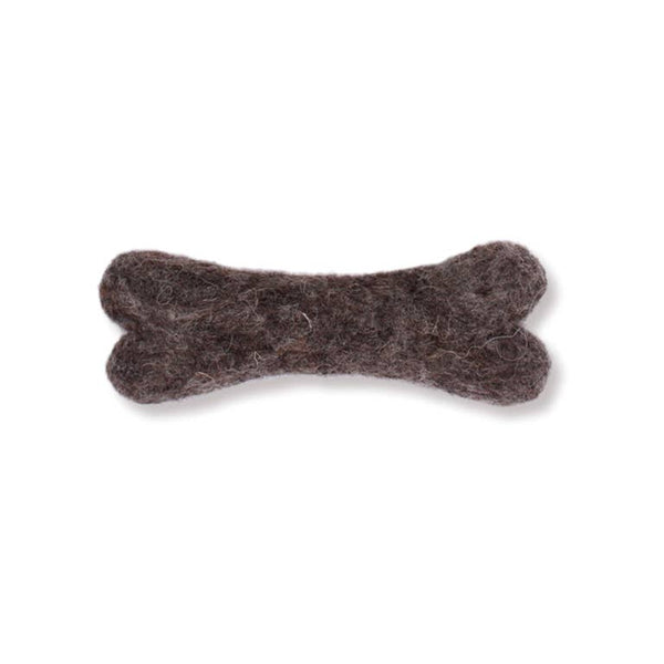 Eco Wool Dog Bones/Toys: Brown, Gray, White (Fair Trade)