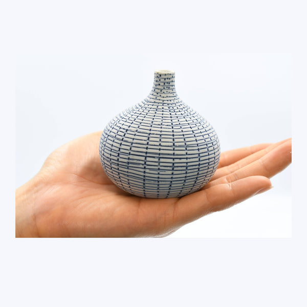 BLUE CONGO TINY S-Handcrafted Porcelain Bud Vase