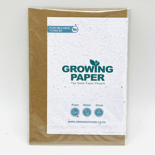 Growing Paper greeting card - Thank You