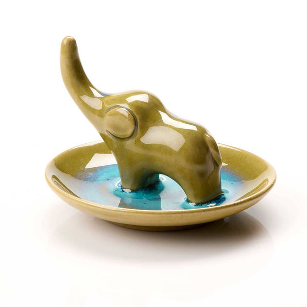 Moss Khadi Elephant Ring Holder