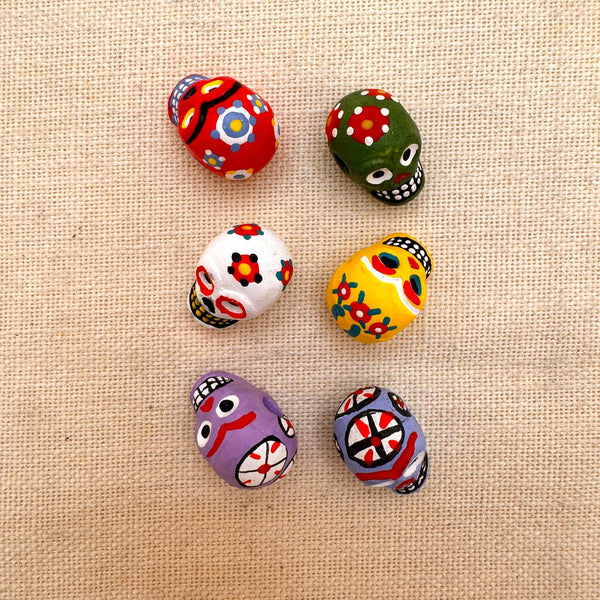 Colorful Skull Bead Clay, Peru 