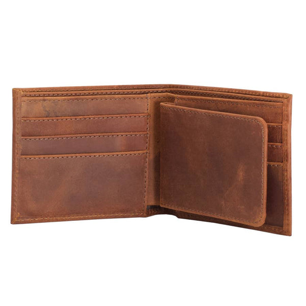 BI FOLD Leather Wallet //Saddle Brown// Artisan Made: Saddle Brown