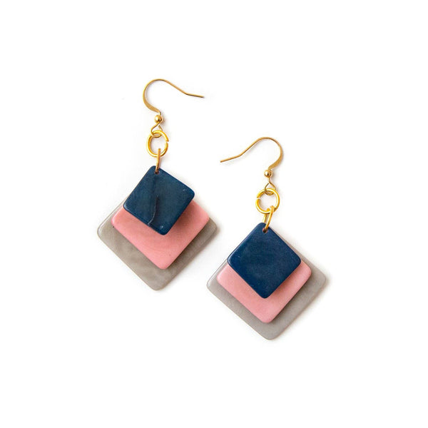 Minerva Earrings: Purple Combo