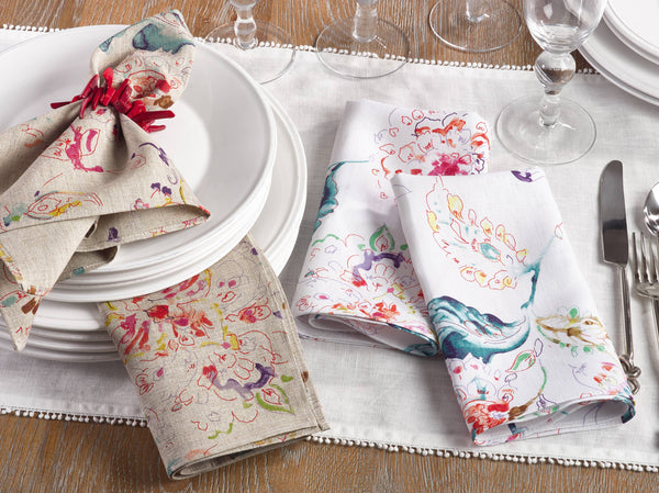 Printed Floral Design Napkin