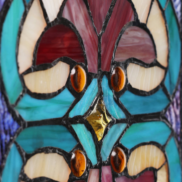 36"H Lani Victorian Stained Glass Window Panel