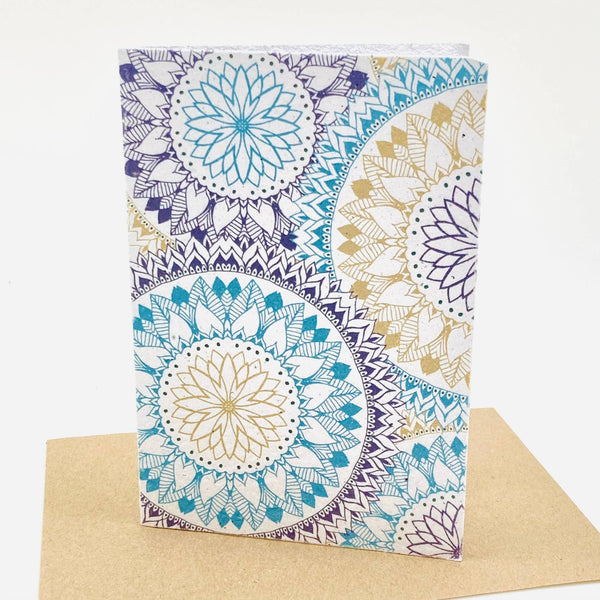 Growing Paper greeting card - Mandala