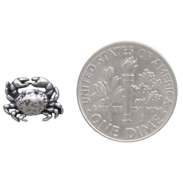 Sterling Silver Crab Post Earrings 8x10mm