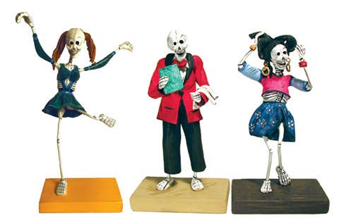   Retablo Style Skeletons on Base, Peru (DBAS)