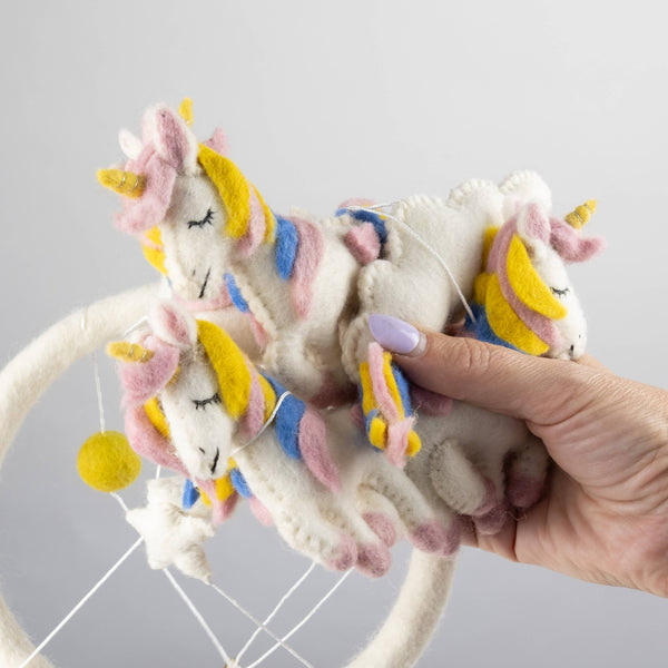 Baby Mobile - Nursery Décor - Pastel Rainbow Unicorn