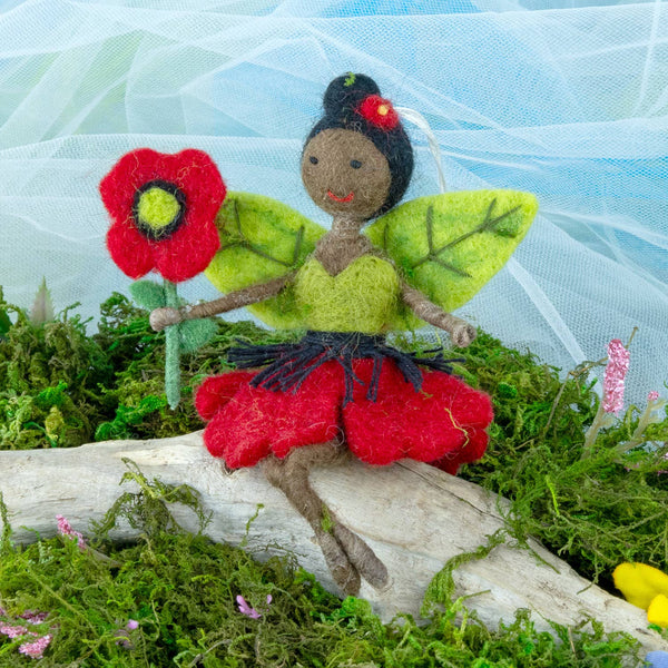 Ornament: Poppy Flower Fairy