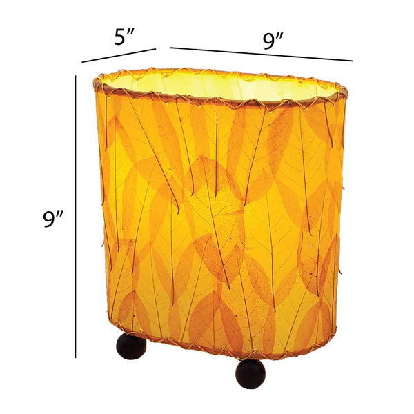 Mini Guyabano Lamp Orange, Shade Made of Guyabano Leaves