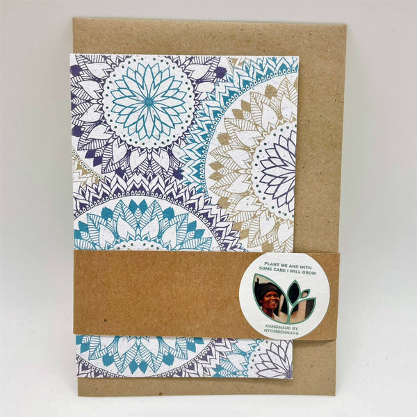 Growing Paper greeting card - Mandala