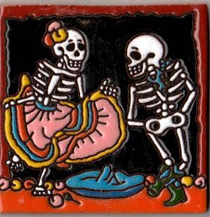 TD-24 Dancing Skeletons Open Dress