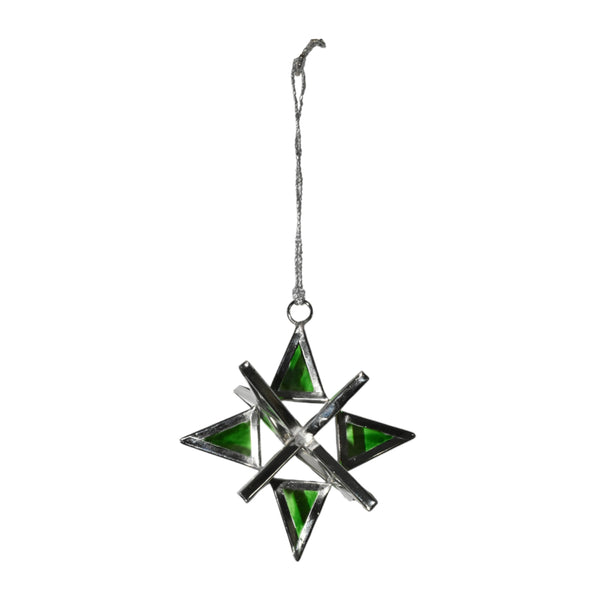 12 point Glass Star Ornaments