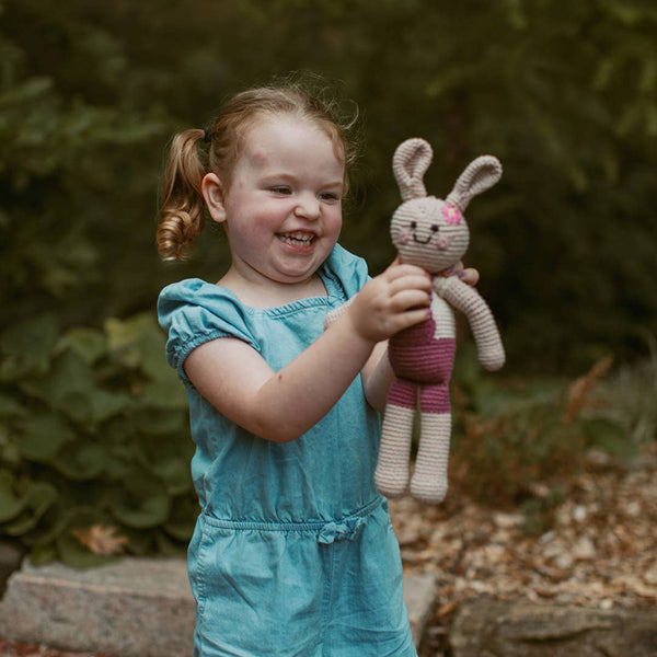 Springtime Easter Bunny in Suspenders - Crochet Plush