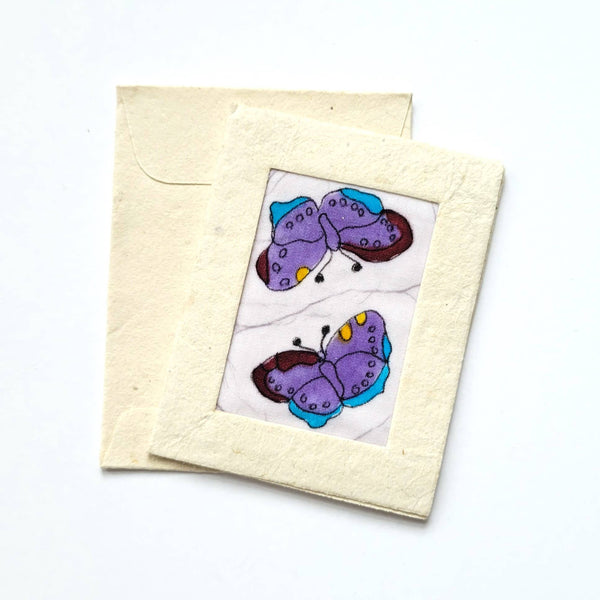 Batik Twin Butterfly Mini Card
