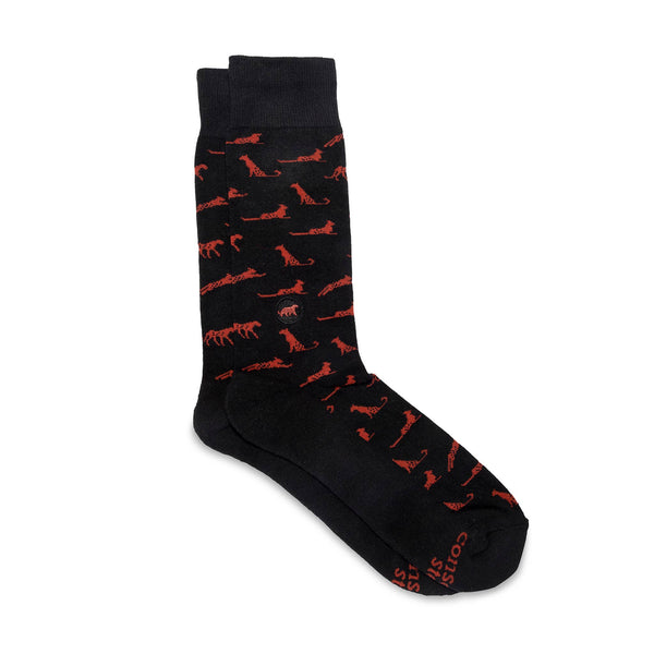 Socks that Protect Cheetahs (Black Cheetahs/Medium)