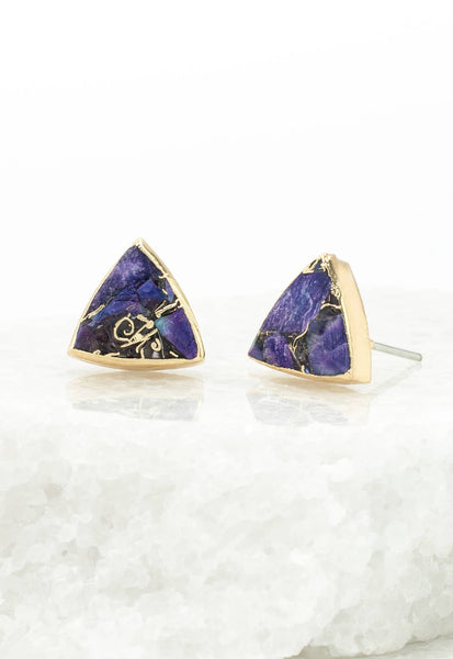 Haven Studs – Royal Purple Emperor Stone