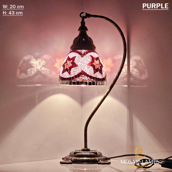 10+ Colors - Swan Neck Reading Table Lamp, Turkish Mosaic Re