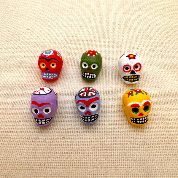 Colorful Skull Bead Clay, Peru 