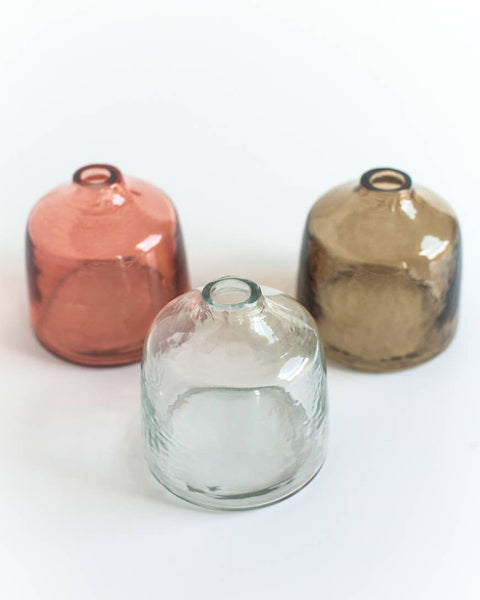 Bella Handblown Hammered Glass Bud Vase