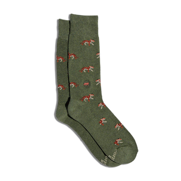 Socks that Protect Tigers (Green Tigers/Small)