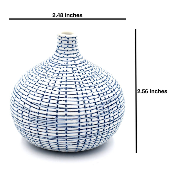 BLUE CONGO TINY S-Handcrafted Porcelain Bud Vase