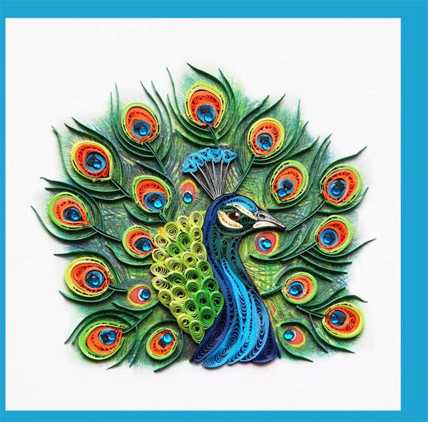 Peacock Quilling Card