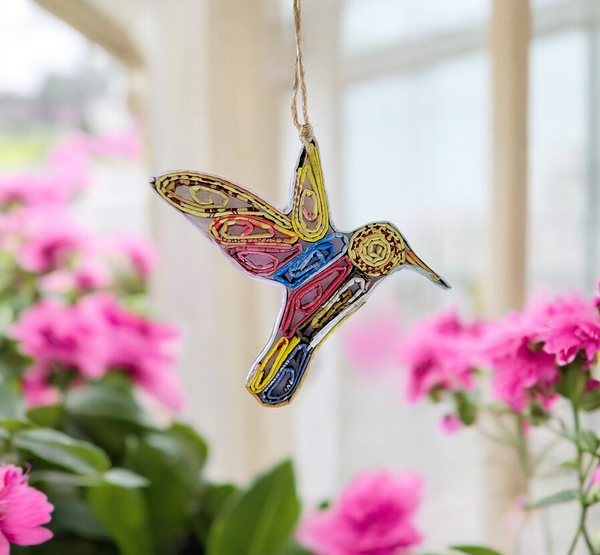 Hummingbird Ornament - Recycled Paper