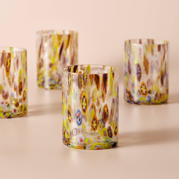 Confetti Cheena Glass Tumbler - 8 oz