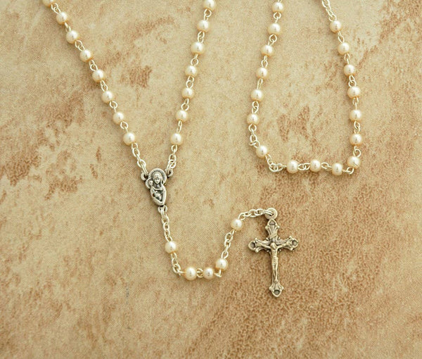 White Pearl Rosary