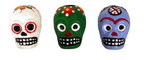 Colorful Skull Bead Clay, Peru 