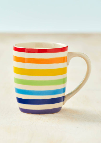 Hand Painted New Rainbow Tapered Mug