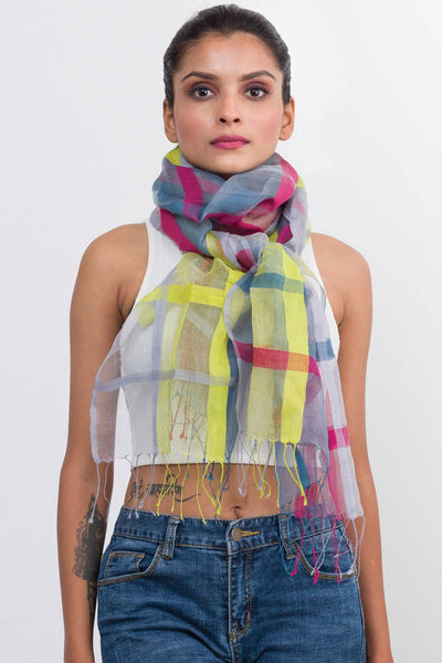 Mitra Handloom Scarf: Orchid Multi