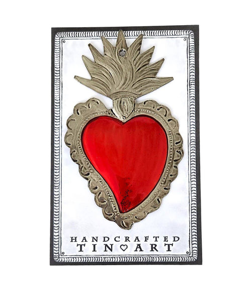 Classic Red Tin Heart Ornament