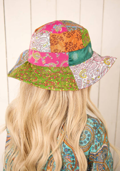 Recyled Sari Patchwork Hat