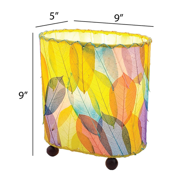 Mini Guyabano Lamp Multi Color, Shade Made of Real Leaves