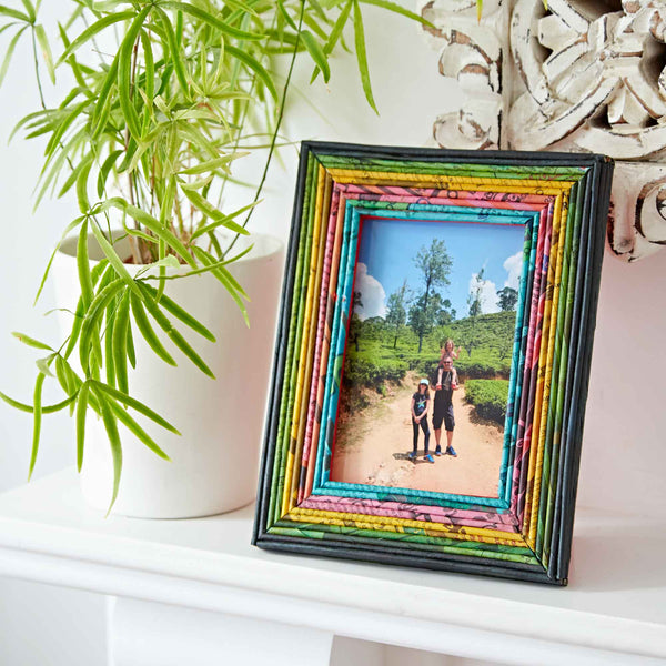 Recycled Newspaper Photo Frame - 4 x 6 Picture Frame