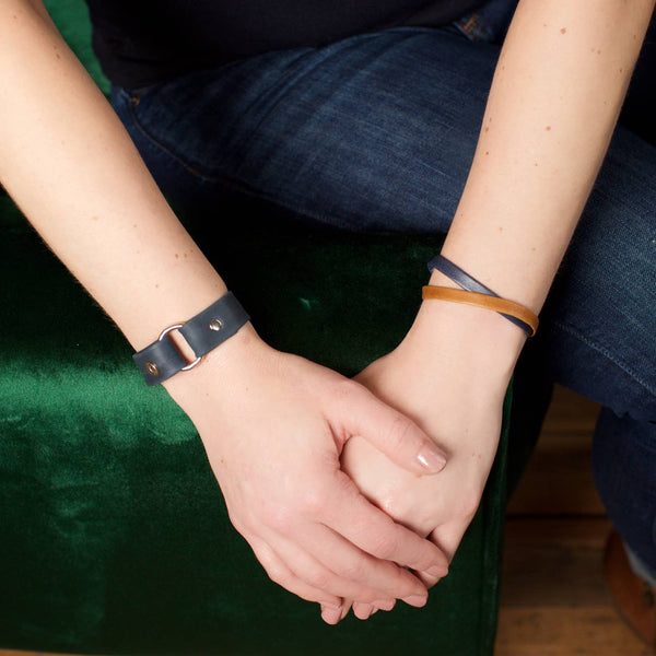 Copper Clasp Leather Bracelet (Sale)