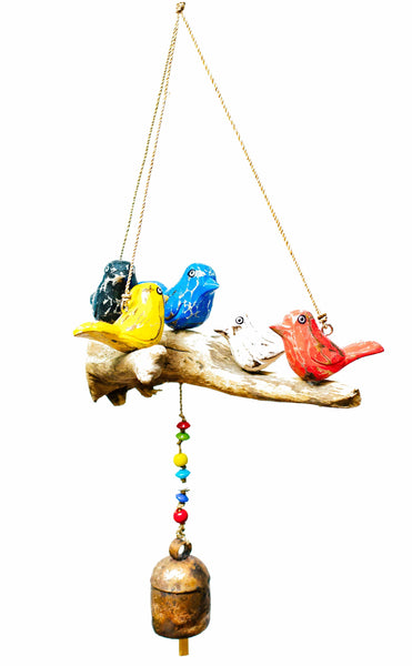 Chit Chatting Birds/Hand Painted Wood(Bali,Indonesia)