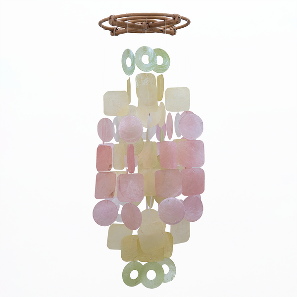 Capiz Chime Medium Round | Celestial