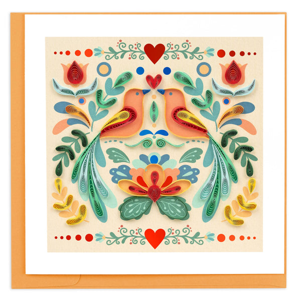 Quilled Folk Art Greeting Card