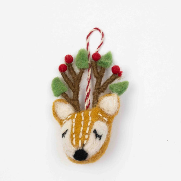 Ornament - Spotted Reindeer Head - NEW!