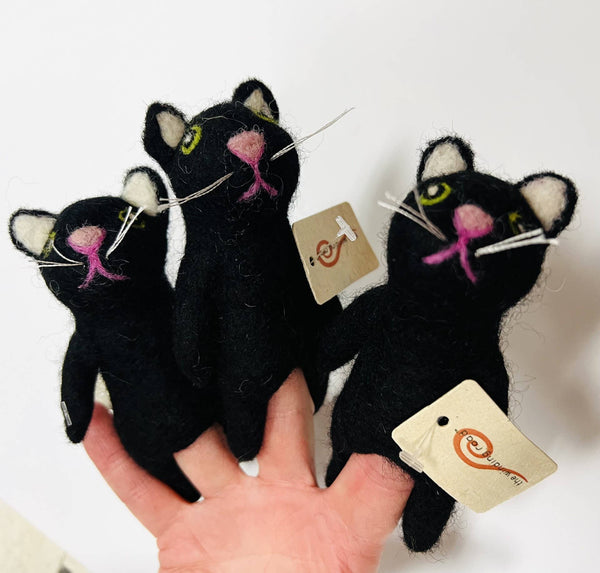 Black Cat Finger Puppets