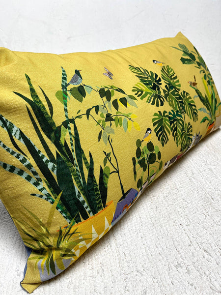 Cats in the Garden Printed Pillow