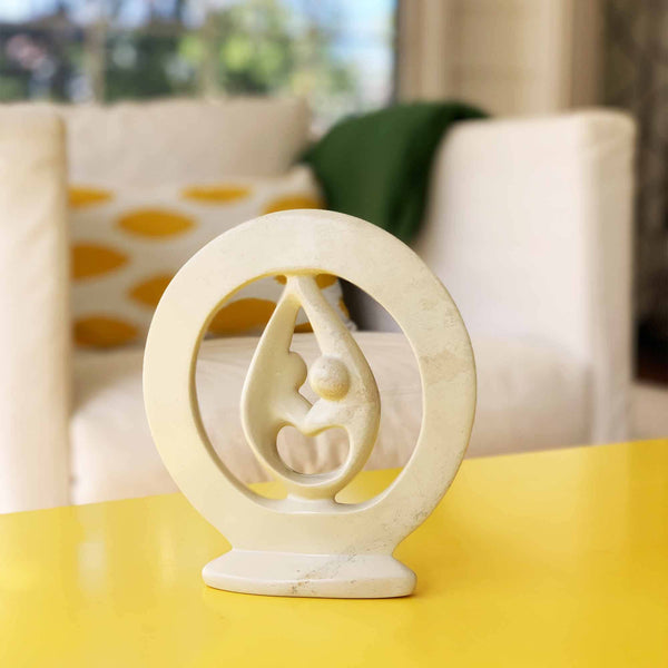 Lover's Embrace Natural Stone Sculpture - 6"