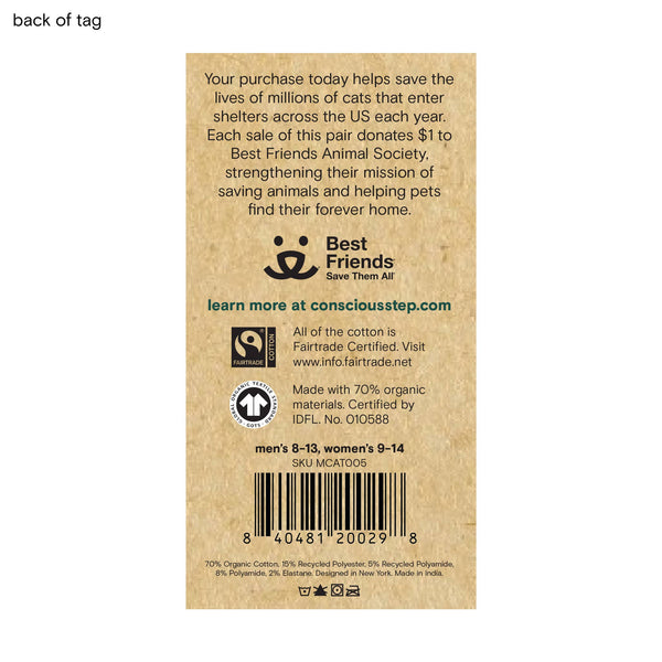 Socks that Save Cats (Green Cats)- Medium
