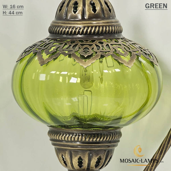 Clear Color Optic Globe Gooseneck Table Lamp