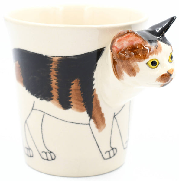 Calico cat mug 10 oz